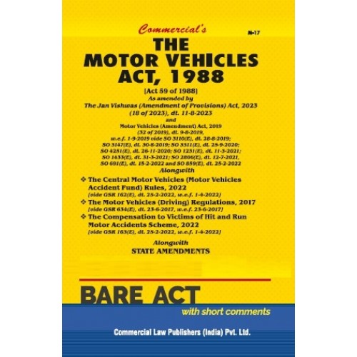 Commercial's The Motor Vehicles Act, 1988 Bare Act 2024